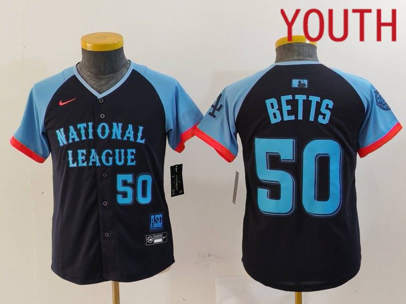 Youth Los Angeles Dodgers #50 Betts Blue All star 2024 Nike MLB Jersey style 8154->san diego padres->MLB Jersey